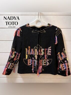 NADYA TOTO Black Embroidered Jacket – Size S